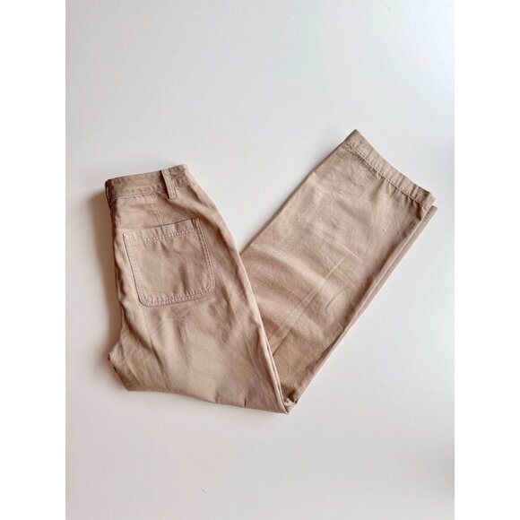 Aritzia SUNDAY BEST New Jaden Khaki Cotton Twill Straight Chino Pants, Size 4 - Picture 1 of 14